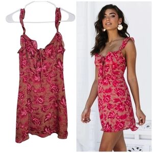 Sundae Muse Juliet Floral Ruffle Straps Mini Dress Coquette Girl